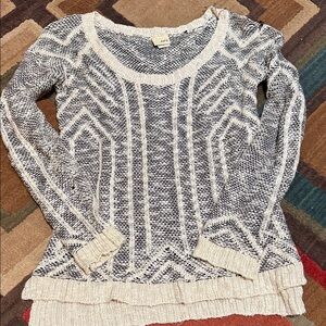 Daytrip Black and White Knit Sweater